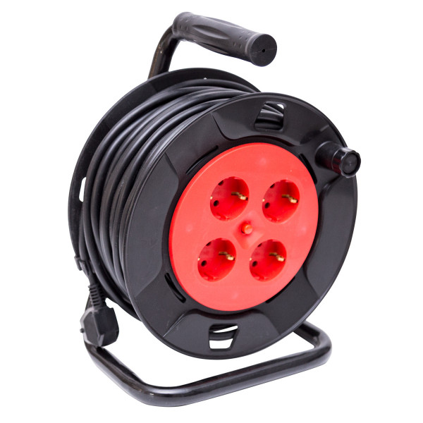 25m Electrician Retractable Cable Reel with Extension Leads